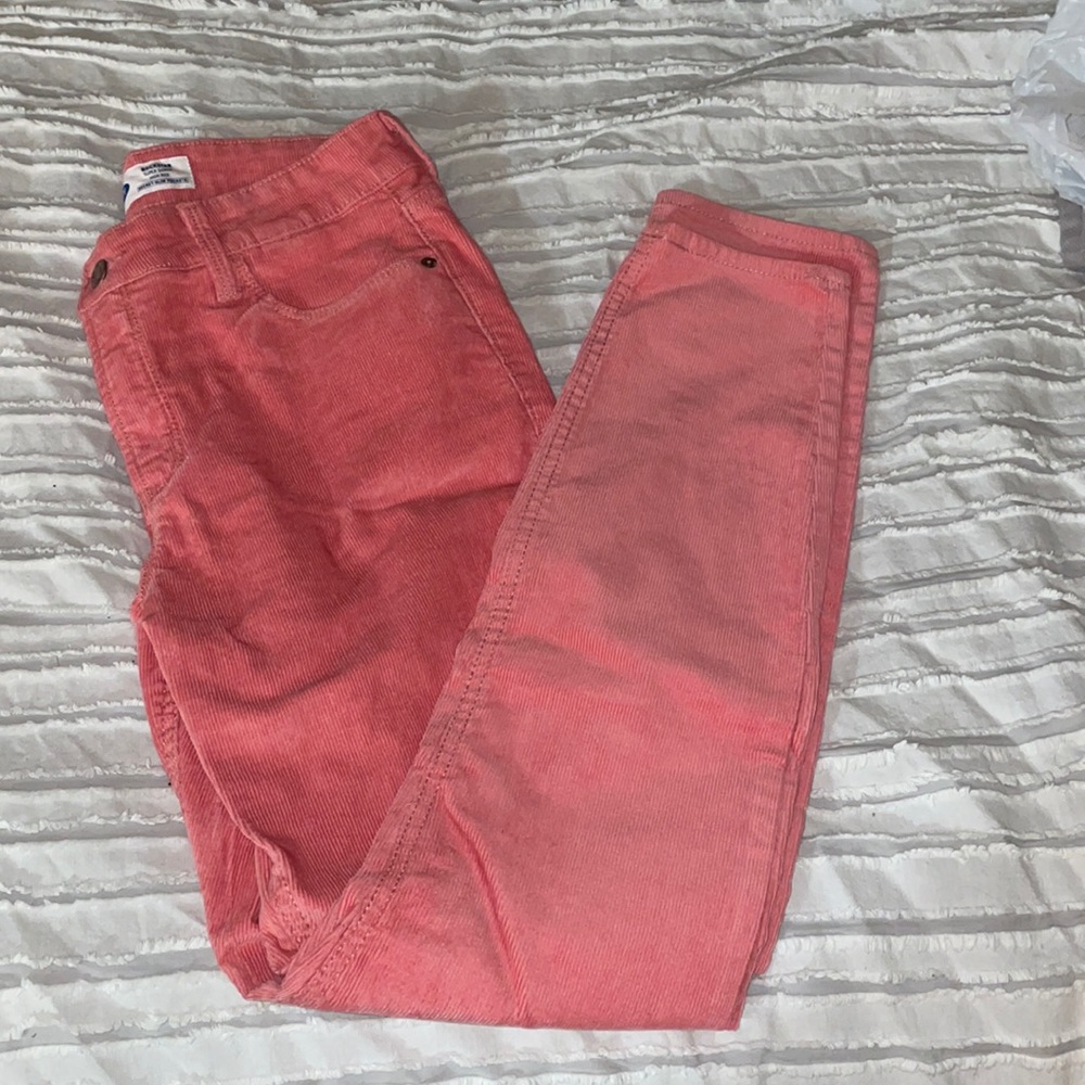 Pink corduroy jeans